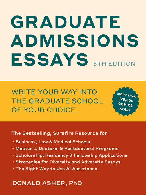 Cover image for Graduate Admissions Essays